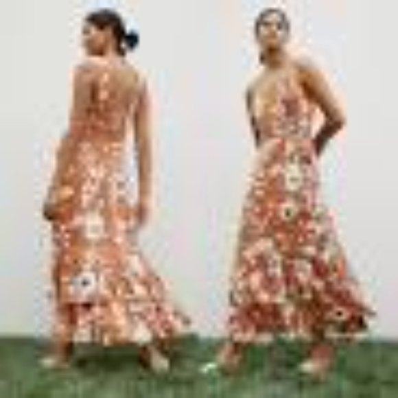 Ruffled Floral Midi Dress - Picture 4 of 9